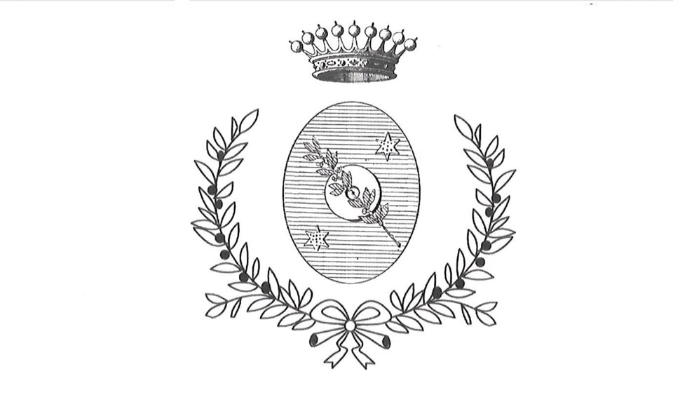 Disegno dello stemma araldico di partenza. 