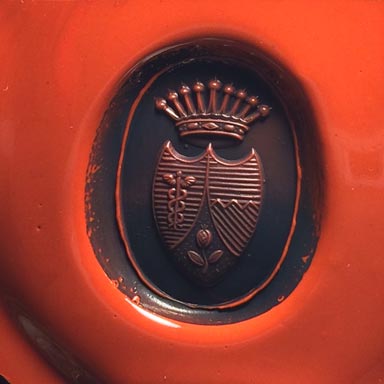 ceralacca da anello sigillo con stemma araldico (heraldic crest)