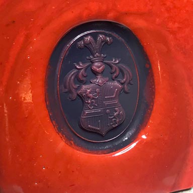 ceralacca da anello sigillo con stemma araldico (heraldic crest)