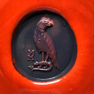 ceralacca da anello sigillo con stemma araldico (heraldic crest)