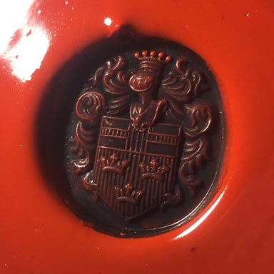 ceralacca da anello sigillo con stemma araldico (heraldic crest)