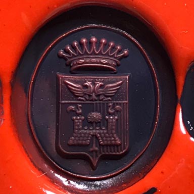 ceralacca da anello sigillo con stemma araldico (heraldic crest)