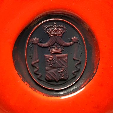 ceralacca da anello sigillo con stemma araldico (heraldic crest)
