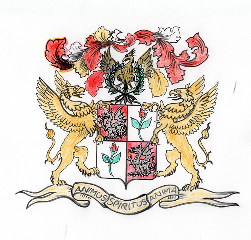 sketch of heraldic crest - disegno stemma araldico
