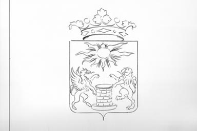 sketch of heraldic crest - disegno stemma araldico
