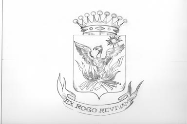 sketch of heraldic crest - disegno stemma araldico